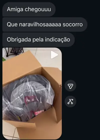 Conversa: Amiga chegou, que maravilhosa, obrigada pela indicação.